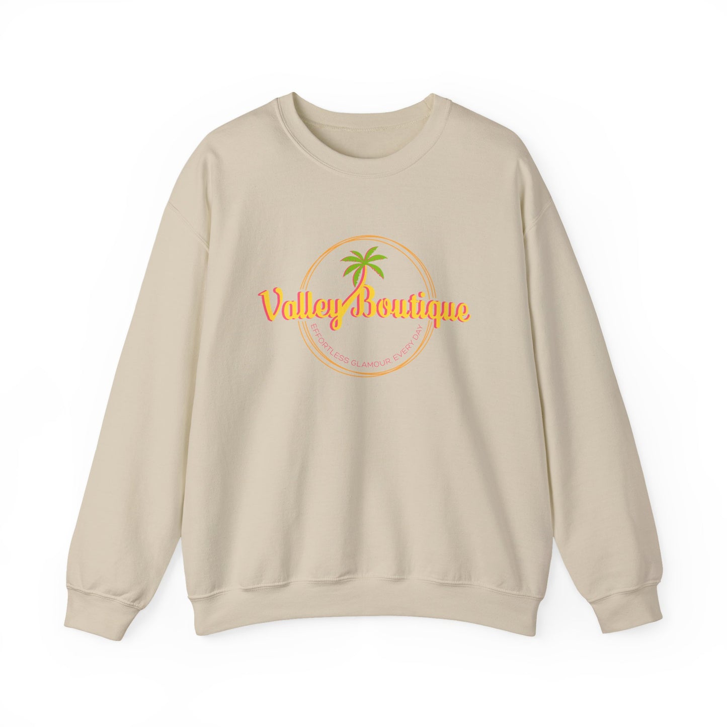 Valley Boutique Logo-Chic Crewneck Sweatshirt