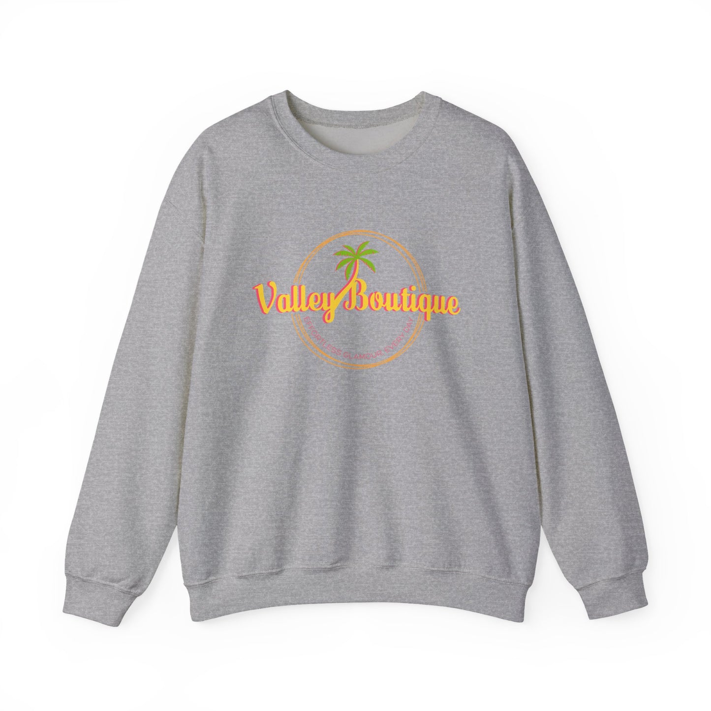 Valley Boutique Logo-Chic Crewneck Sweatshirt