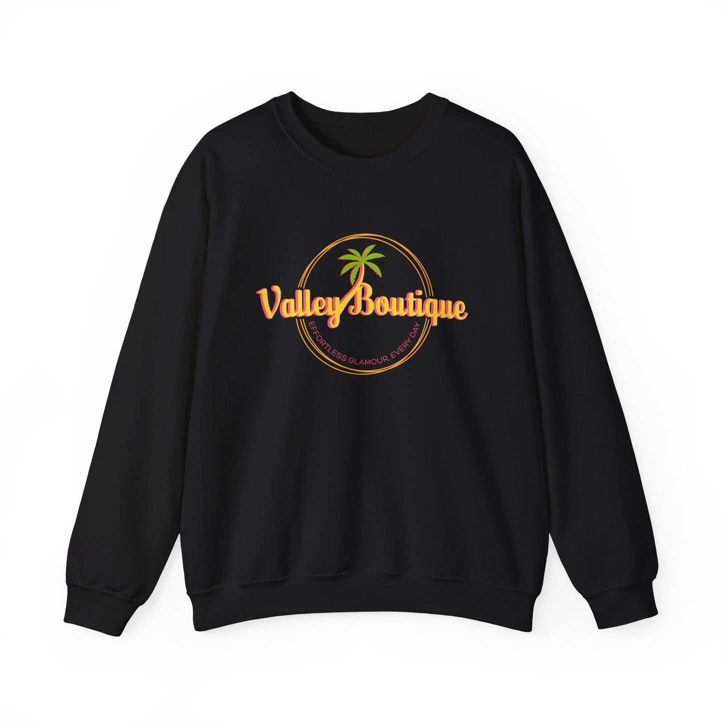 Valley Boutique Logo-Chic Crewneck Sweatshirt