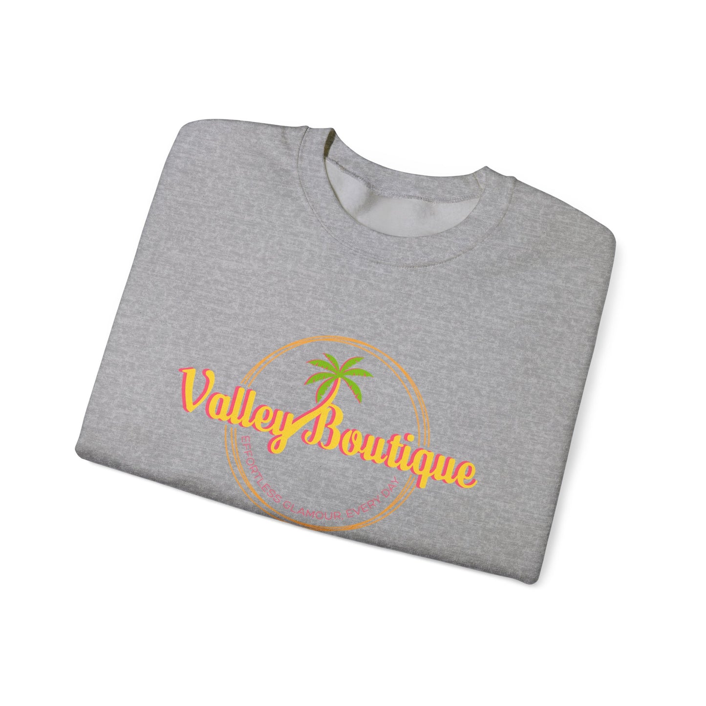 Valley Boutique Logo-Chic Crewneck Sweatshirt
