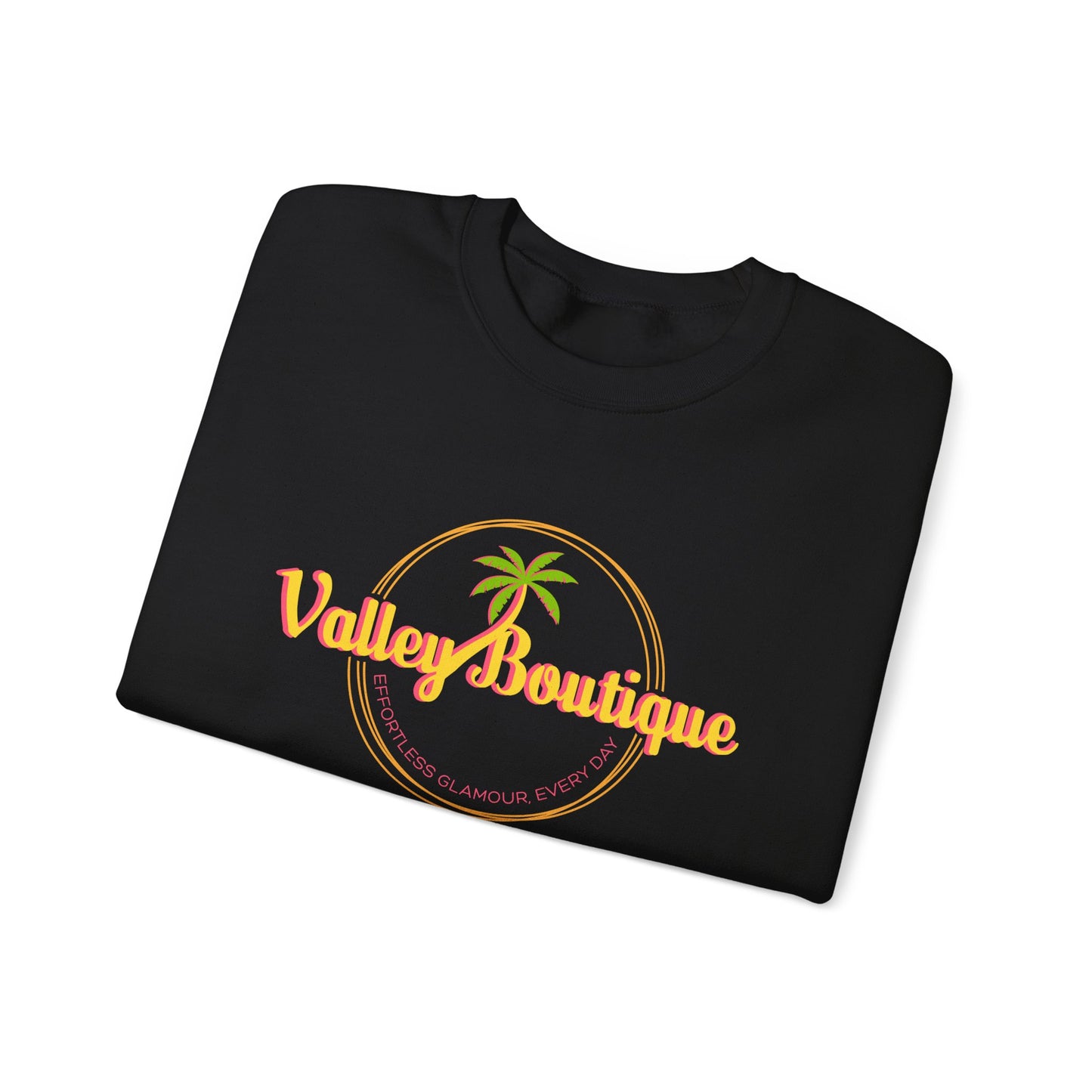 Valley Boutique Logo-Chic Crewneck Sweatshirt