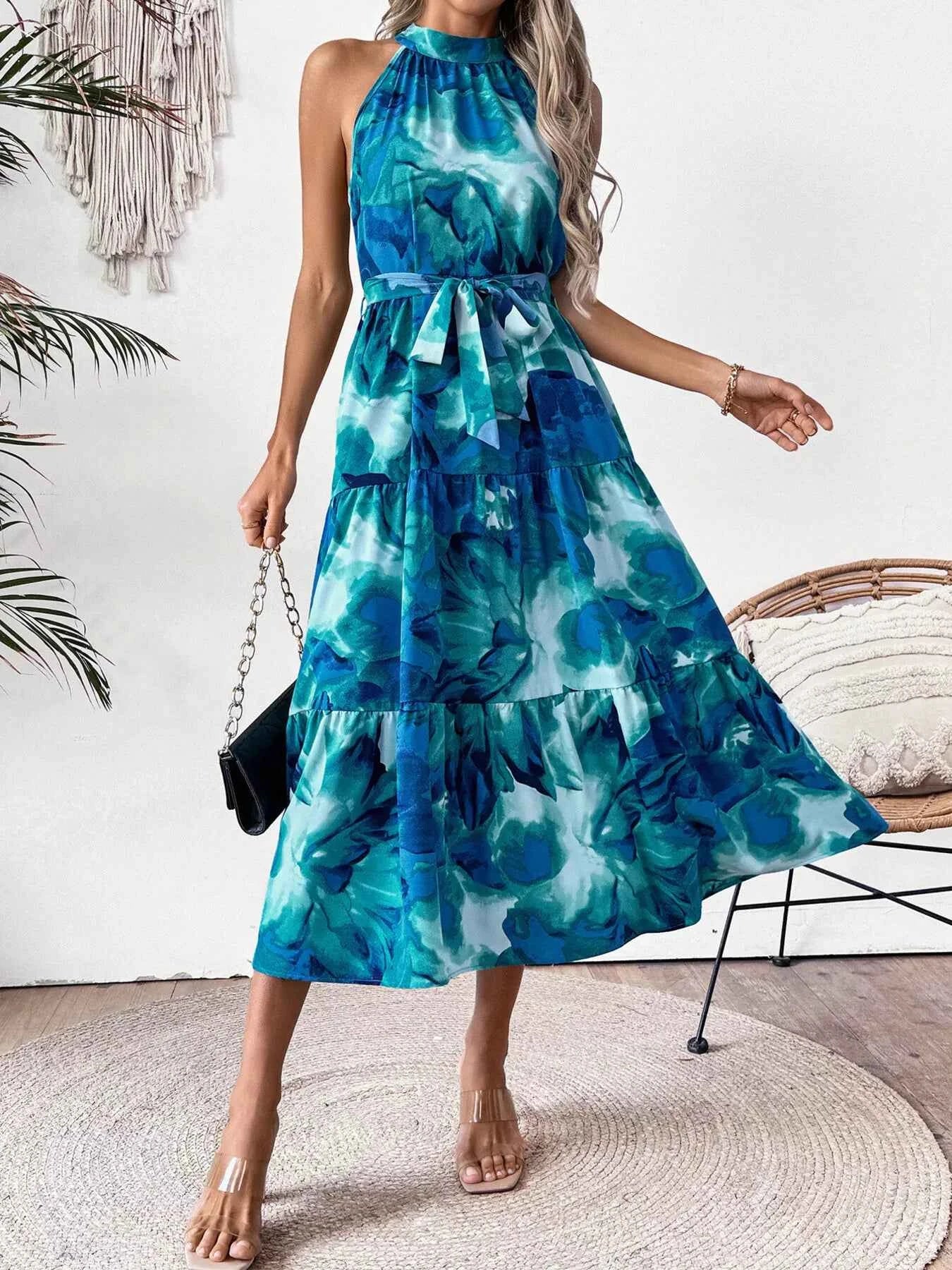 Blue Watercolor Dress