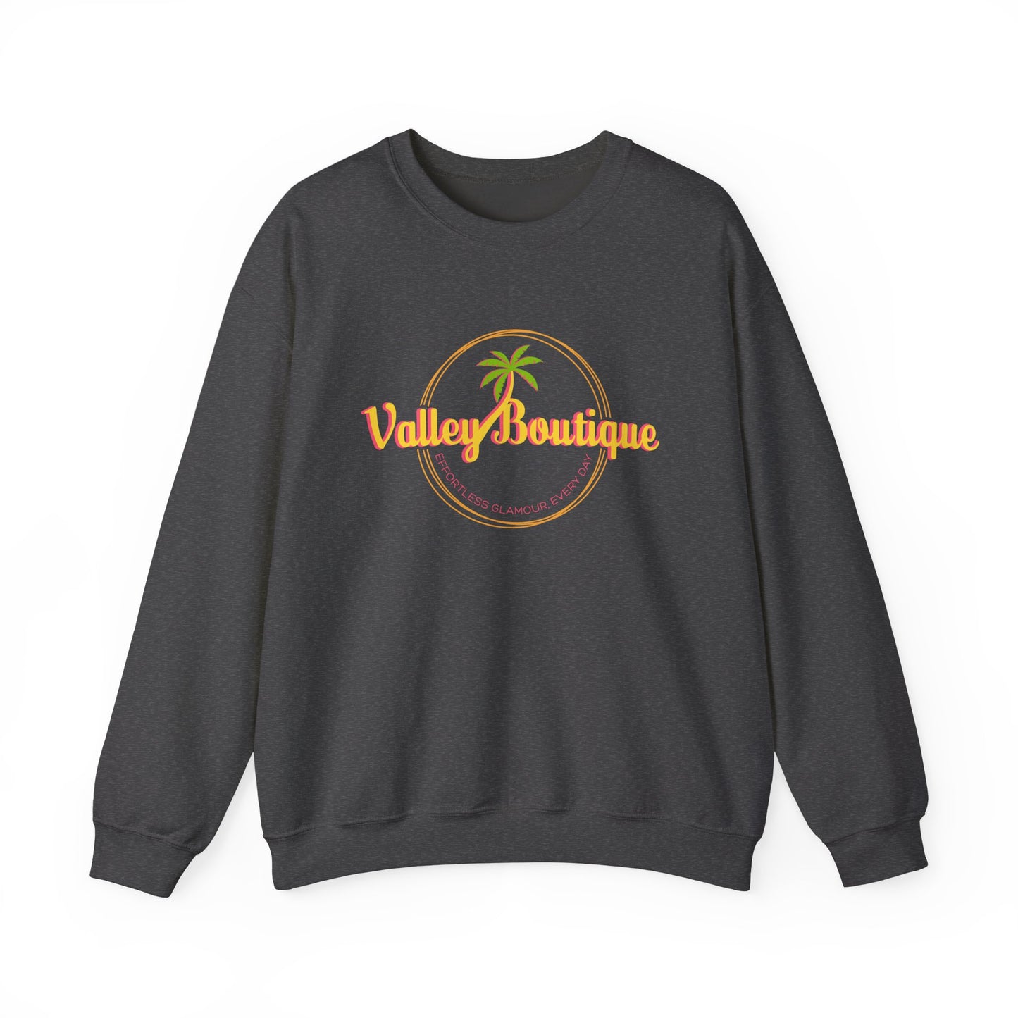 Valley Boutique Logo-Chic Crewneck Sweatshirt