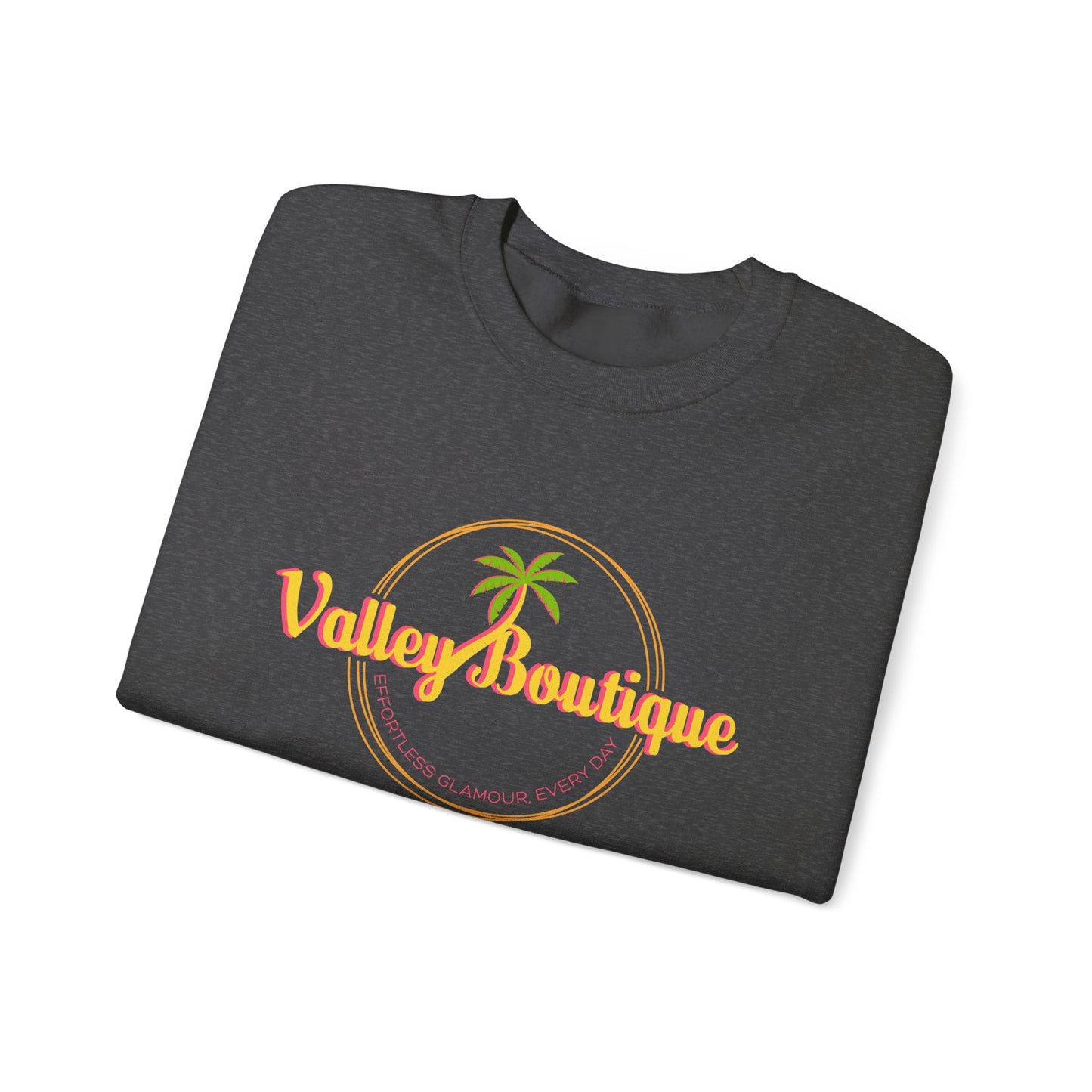 Valley Boutique Logo-Chic Crewneck Sweatshirt