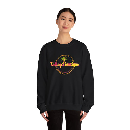 Valley Boutique Logo-Chic Crewneck Sweatshirt
