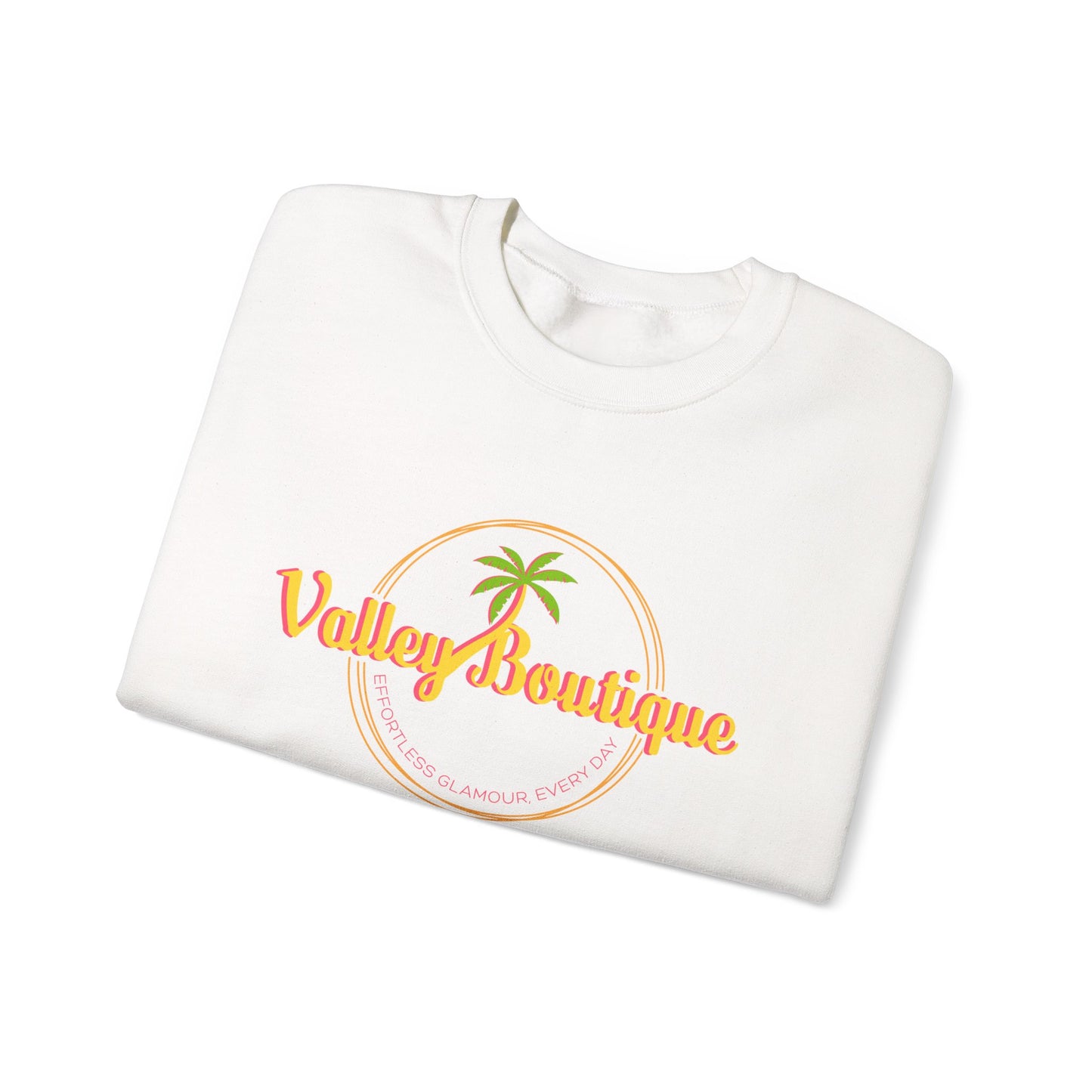 Valley Boutique Logo-Chic Crewneck Sweatshirt
