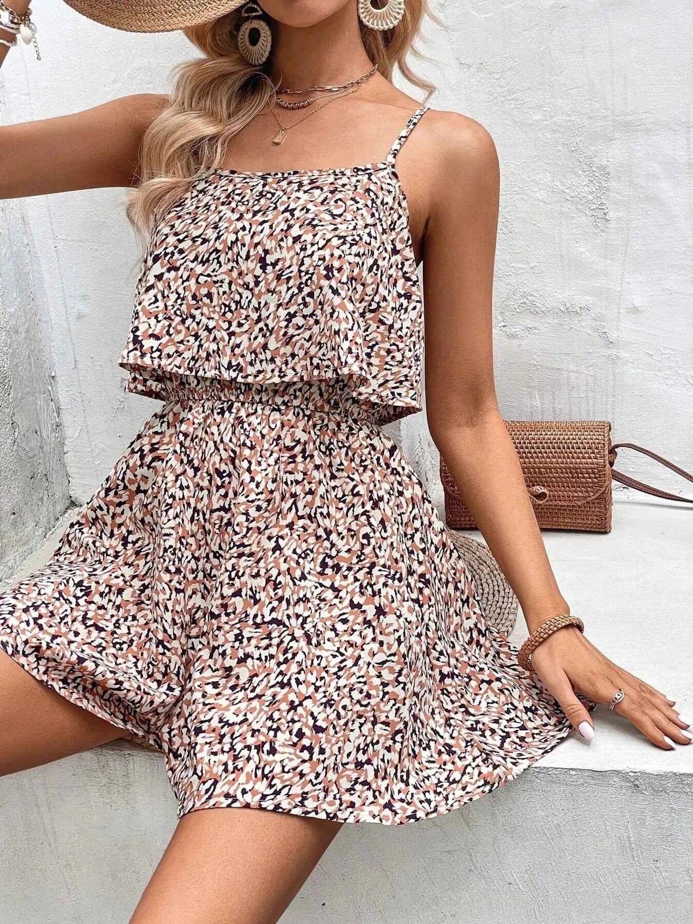 Ditzy Floral Spaghetti Strap Romper