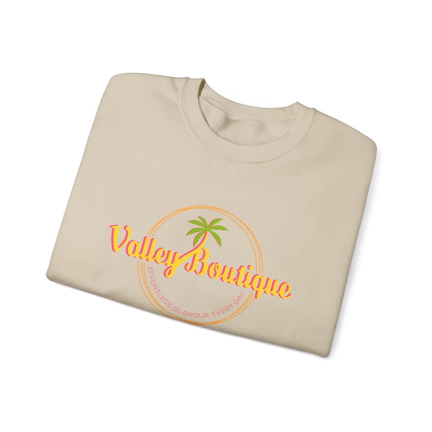 Valley Boutique Logo-Chic Crewneck Sweatshirt