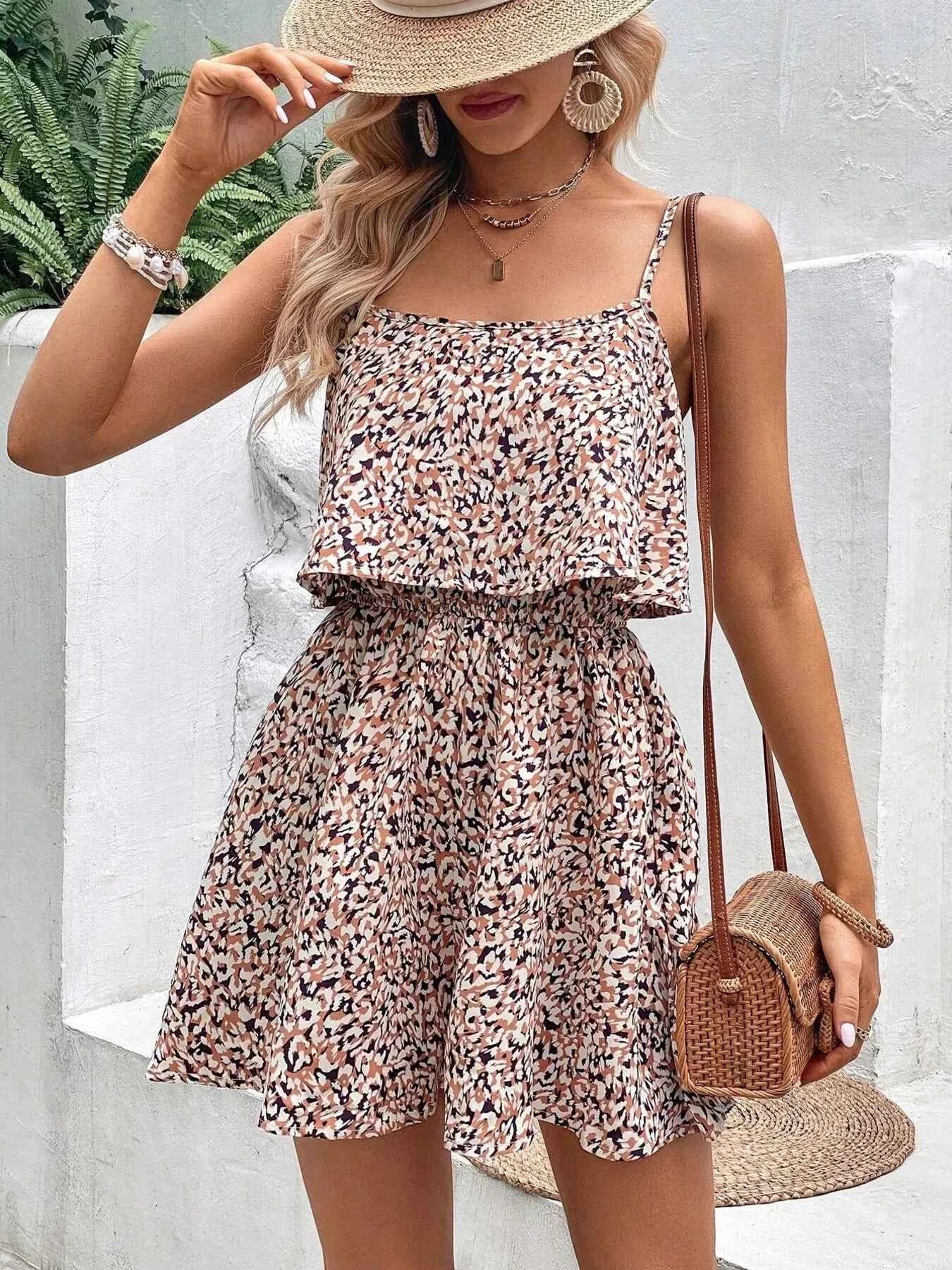 Ditzy Floral Spaghetti Strap Romper