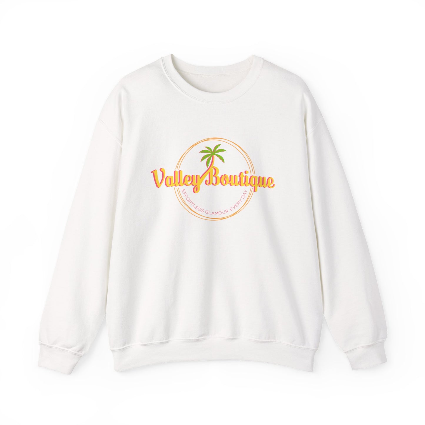 Valley Boutique Logo-Chic Crewneck Sweatshirt