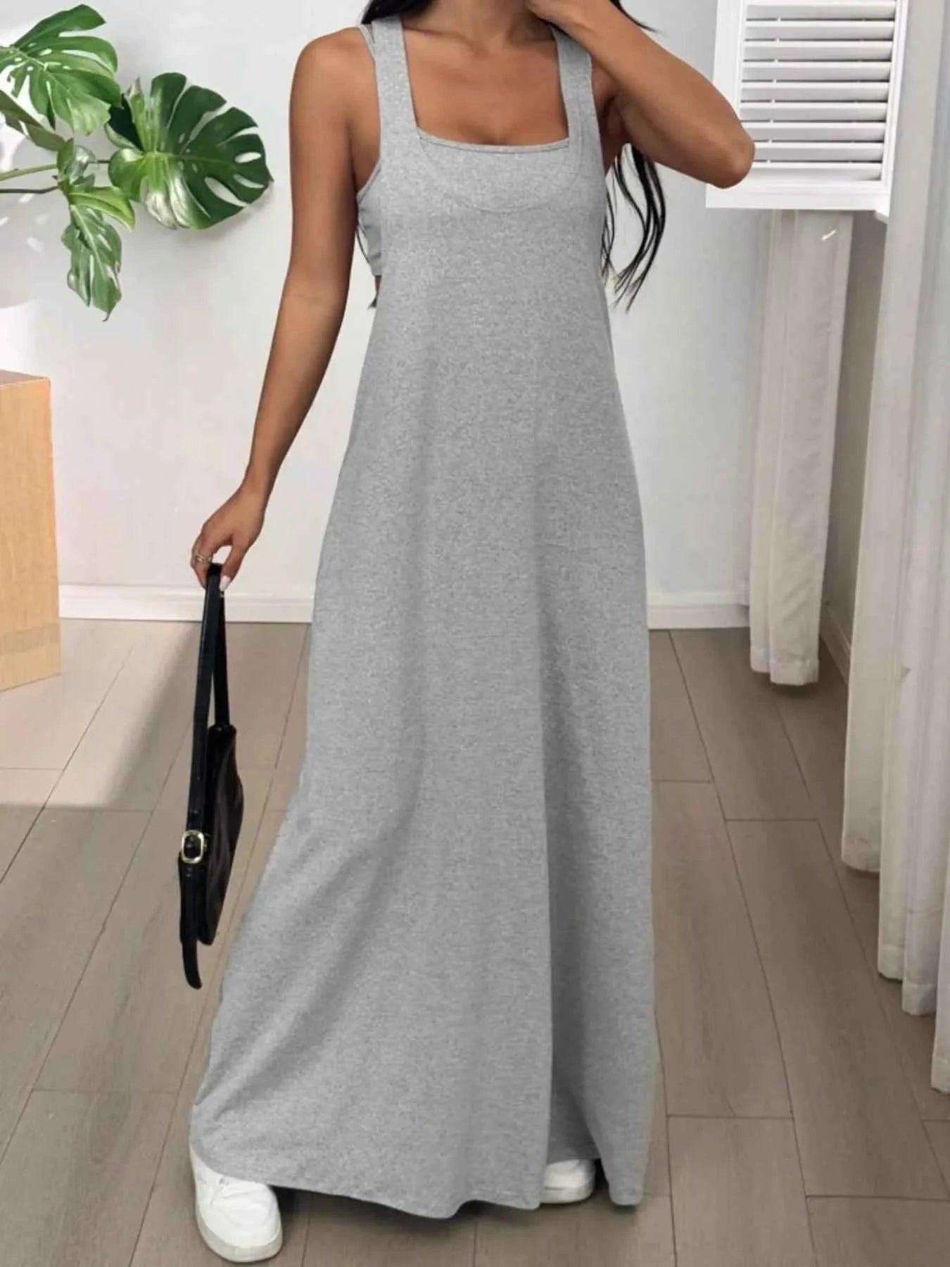 Scoop Neck Cami and Maxi Dress Set